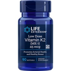 Life Extension Low-Dose Vitamin K2 (MK-7) 45 mcg, 90 softgels